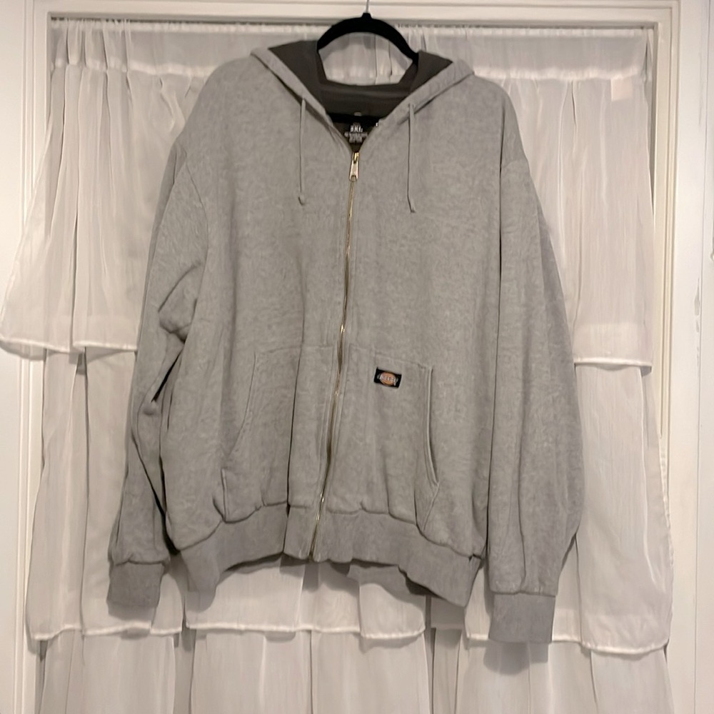 dickies gray zip up